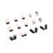 24Pcs Acrylic Fake Nails with Black Bow Pearl Design - Square Medium Length Coffin False Nails for Women - Reusable Press On Nails Set for Nail Art - Buy Online on GoSupps.com