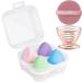 AUAUY 6 Pcs Makeup Sponges Blender Set 4 Pcs Professional Beauty Sponge Foundation Blending Blender with 1 Sponge Holder 1Powder Puff Multi-colored Makeup Sponges for Cream Liquid and Powder 4pcs-Mixed color - Buy Online on GoSupps.com