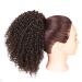 Curly Hair Ponytail Extension - Afro Drawstring Clip-in Bun for Black Women - Kinky Curly Ombre Brown - Buy Online on GoSupps.com