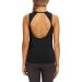 Mippo Open Back Yoga Tank Top for Women - Black, Large | Athletic Workout Clothes - Buy Online on GoSupps.com