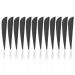 Archery Arrows Feather 12 PCS 3 Inches Feather DIY Arrow Fletching Rubber Feather Fletching Left Right Wing Parabolic Accessories for Archery Hunting Shooting(Black)