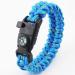10pcs Black 5/8 Compass Flint Scraper Fire Starter Whistle Buckle Paracord Bracelet Kit - Outdoor Camping Emergency Survival Travel - Buy Online on GoSupps.com