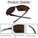 Hyyiyun 2 Pairs Bifocal Reader Sunglasses 2.0x UV Protection Wrap Around Sports Sun Reading Glasses for Men and Women in Black & Tortoise - Buy Online on GoSupps.com