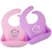 KeaBabies Baby Silicone Bibs Cotton Candy 2 Pack