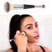 Dual-Ended Black-Handle Makeup Brush for Flawless Foundation & Concealer | Liquid & Cream Blending Tool - Buy Online on GoSupps.com