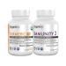 Organixx Turmeric 3D & Immunity 3 Bundle Organic Turmeric Ginger & Ashwagandha Plus Vitamin C Zinc & Elderberry Supports Immune Digestive & Joint Health Non-GMO Gluten Free 60 Capsules Each