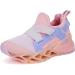 Coolloog Kids Sneakers - Lightweight Breathable Sport Shoes for Boys and Girls | Orange Pink - Size 1 Big Kid - Buy Online on GoSupps.com