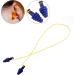 Noise Isolating Earplugs for Studying & Sleeping | Blue Noise Cancelling Earplugs with Cord - Shop Now - Buy Online on GoSupps.com