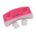 Jopwkuin Electric Prevent Snoring Device Micro Blower Electric Snoring Solution Device Low Noise Gas Supply Silicone Strap for Home Use(Red)