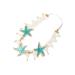 Lurrose Starfish Pearl Headband Lace Hairband Elastic Headband for Girls Woman