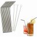 Stainless Steel Metal Drinking Straw Reusable Straw with Cleaner Brush Kit Portable Straw for Travel Home Bar Party Accessory - Buy Online on GoSupps.com