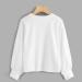 Bigfanshu Women's Fashion O-Neck Sweatshirt Long Sleeve Comfortable Soft Blouse Loose Sweatershirt Tops White - Buy Online on GoSupps.com
