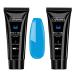 Lofuanna poly nail set 15ml 2 nail gel set gel nail extension gel quick extension building acrylic nail gel for technician starter diy salon kit (blue) blue