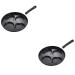 OUNONA 2pcs Breakfast Mini Skillet Crepe Pan Gas Stove Daily Use Frying Pan Nonstick Skillet Pan Burger Steak Pan Handle Pan Egg Frying Pan Mini Egg Pan Stainless Steel Omelet Pan Round 40.8X24.8X3.5CMx2pcs Blackx2pcs