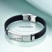 Engraved Stainless Steel Men's Bracelet - Casual Style with Silicone Band - Perfect Gift for Him - Buy Online on GoSupps.com