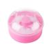 Body Powder Puff Box Powder Sponge Round Puff Holder for Home and Travel (Pink)