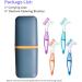 Denture Brushes 4pcs with Carrying Case - Double Sided Cleaning Heads for False Teeth - Buy Online on GoSupps.com