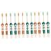 Angoily 12 STK Children's toothbrush toothbrushes for children Children's tooth cleaner Mini toothbrush travel toothbrush travel children toothbrush children's needs rubber protection brush filament baby pp