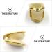 2pcs Golden Single Tooth Fangs Hip Hop Grills Set - Top & Bottom Dental Veneers - Buy Online on GoSupps.com