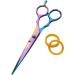 Hairdressing Scissors - Multicolor Hair Scissors Stainless Steel Barber Scissors and Razor Blade Hairdressers Scissors UK for Salons Barbers Women - Buy Online on GoSupps.com