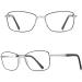 RB Pilot Blue Light Blocking Reading Glasses for Women - Metal Frame Spring Hinge Stylish Black & Silver Design - 1.0x Magnification - Buy Online on GoSupps.com