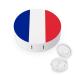 Flag of France Round Case For Contact Lens Kit Storage Box with Mirror Printed