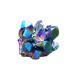 Natural Colorful Crystal Cluster Seven Rainbows Electroplating Crystal Stone Home Craft Decorations HOMEZHOU (Size : 30-50g)