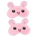 Beaupretty 2 Pcs Eye Bra Travel Accessory Eyes Mask Rabbit Eye Mask Plush Eye Mask Lightweight Eye Mask Soft Eye Mask Breathable Blindfold Ice Bag Facial Mask 3D Pink