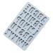 ABOOFAN 1pc 26 Alphabet Silicone Mold Silicone Tray Cookie Baking Mold Chocolate Baking Utensils Blue 27.2X18.2X1.3CM