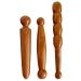 Gleavi 3st foot massage device Point massage device Thai massage massage sticks made of wood massage board made of wood reflex zone massage tools trigger point stick red pear massage pencil neck