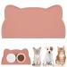 Womlex bowl pad dog cats dog bowl underlay Cat nibol surface made of silicone dogs cats feed mat waterproof and non -slip cat head shape (pink 52x30cm) pink 52x30cm