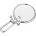 Nofaner Double-Sided 10x Magnifying Makeup Mirror with Foldable Handle - Silver | Handheld, Table, and Travel Friendly - Buy Online on GoSupps.com