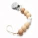 Ali+Oli Silicone Pacifier Clip for Baby (Natural) 100% Food-Grade BPA Free Newborn Pacifier Holder Infant Binky Clip for Baby Boy or Girl
