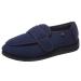 ZHENSI Men's Diabetic Shoes Adjustable Cotton Slippers Keep Warm Wide Memory Foam Non-Slip for Swollen Feet Elderly 10.5 Blue