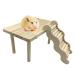 CooShou Small Pet Wooden Platform Hamster Stand Platform with Pillars Rodent Table Climbing Ladder Rat Climbing Chew Toy Cage Accessories for Hamster Gerbil Mice Parrot Bird