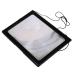 Ultrathin A4 Full Page Large PVC Magnifier 3X Foldable Magnifying Glass Loupe Hands Free for Reading with 4 LED Lights Good Times