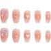 Short Fake Nail Full Cover Glue Included Detachable French Heart Love Press on Nails 24 Pieces Finger Nail Art Tips for Nail Salons and Women DIY Nail Art - Buy Online on GoSupps.com