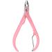 Pink Cuticle Trimmer Cuticle Remover Cuticle Nippers Professional Stainless Steel Cuticle Cutter Durable Pedicure Manicure Tools for Fingernails and Toenails Cuticle Tools Tools and Accessories