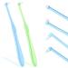 2 pieces of interdental toothbrush individual fragrant toothbrush soft toothbrush fragrant brush for detailed cleaning of orthodontic braces (green/sky blue)