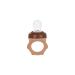 BABYLEDO Baby Fruit Pacifier with Teething Ring | 6+ Months | Safe for Fruits & Vegetables | Cute Bear Design - Duet Brown  - Buy Online on GoSupps.com