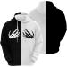 Teen Boys Casual Black & White Print Hoodie | Long Sleeve Pocket Hooded Blouse | 3X-Large - Buy Online on GoSupps.com