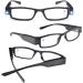 LED Lighted Reading Glasses +2.5 Black | Compact Full Frame Nighttime Reader for Clear Vision | Unisex Lighted Magnifier Eyewear - Buy Online on GoSupps.com