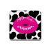 Vanity Mirror Pink Lips Design Shatterproof Pocket Mirror Unique Double Sided Magnifying Portable Compact Square Mirror Makeup Mirror for Woman Mother Kids Great Gift