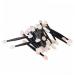 BIUDECO 100 Pcs Makeup Tools Double Head Eyeshadow Brushes Eyeshadow Makeup Brushes Makeup Black Size 2 Black