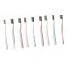 HOMSFOU 9 pcs toothbrush wooden straw travel