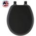 Mayfair 841EC 047 Cameron Round Toilet Seat - Durable Enameled Wood, Black - Never Loosen, Easy Removal (1 Pack) - Buy Online on GoSupps.com
