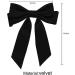 TseenYi Vintage Bow Tail Satin Hairclip Large Hair Bow Velvet Hairclip Black Satin Bow Hair Barrette Long Bowknot Tail Velvet Hairclip Headwear Winter Ribbon Bow Accessories for Women and Girls - Buy Online on GoSupps.com