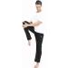 JACKETOWN Men's Cotton Yoga Pants - Black Medium | Athletic Sweatpants with Zipper Pockets - Buy Online on GoSupps.com