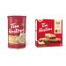 Tim Horton's Instant Cappuccino French Vanilla 16 Ounce & Boston Cream Granola Bars Peanut Free 5 Count