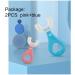 SATIS Silicone U-Shaped Kids Toothbrush 2 PCS for Kids 2-6 Years - Pink & Blue - Buy Online on GoSupps.com